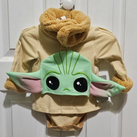 Disney Baby Yoda Costume 6-9 Months Grogu The Mandalorian Halloween Disney Store - Picture 3 of 9